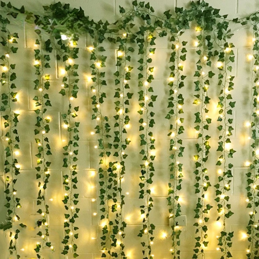 COCOBOO 15pcs 105 Feet Vines for Bedroom, Fake Ivy Vines with Fake Leaves,  Artificial Plants Ivy Greenery Garland for Home Decorations Indoor, Wedding