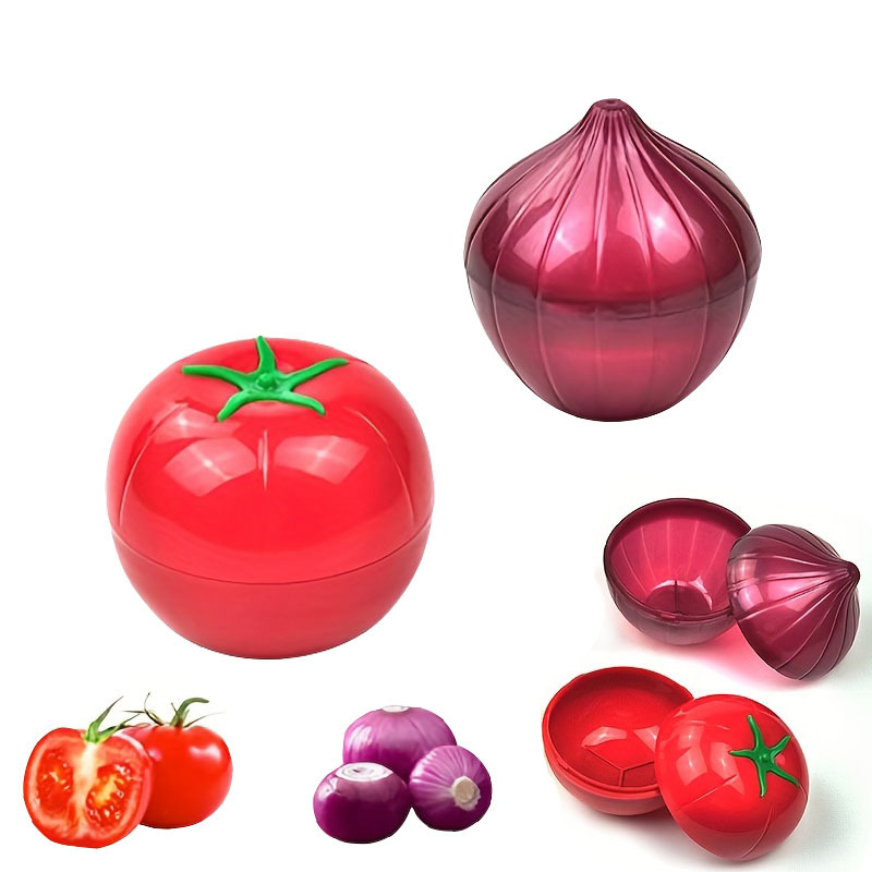 Hutzler 4-Piece Set Classic Food Savers (Onion Savers, Tomato Saver, Garlic Saver), Assorted