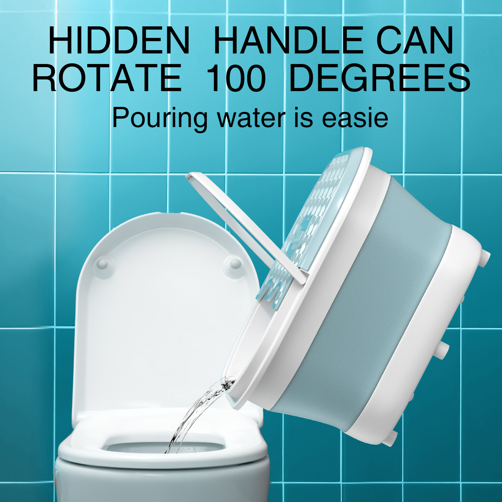 Large Collapsible Foot Bath Tub 15L with Handle