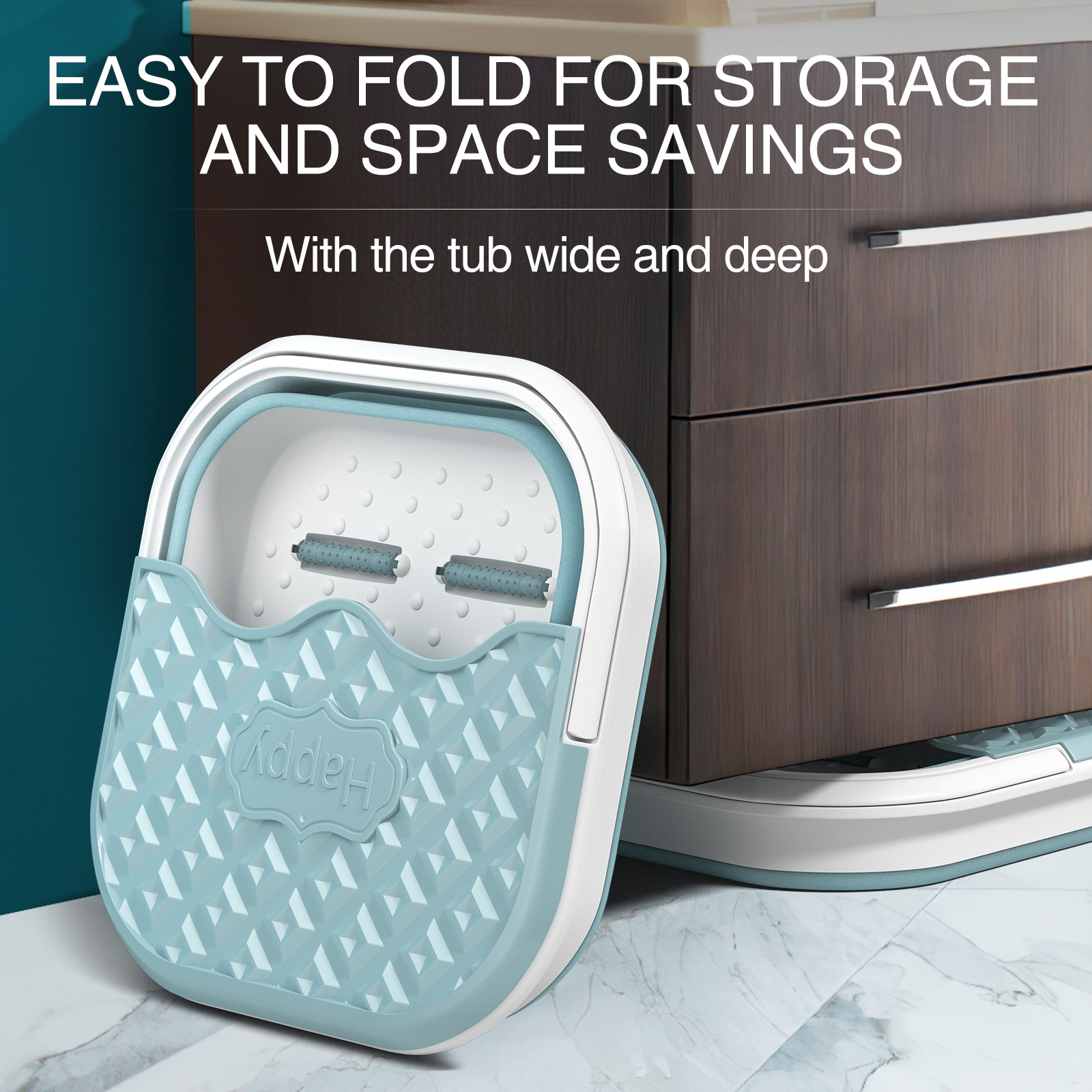 Large Collapsible Foot Bath Tub 15L with Handle
