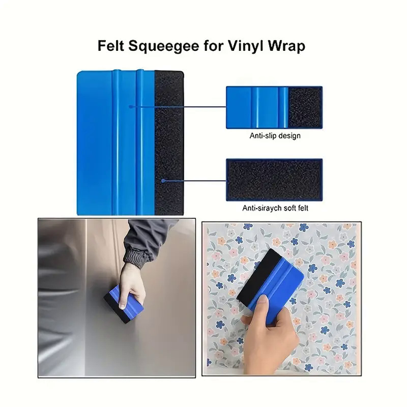 Vinyl Squeegee With Feather Sticker Squeegee Tool For Car - Temu