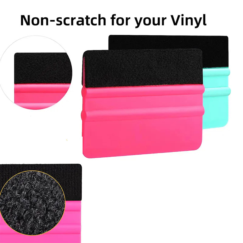 Lya Vinyl Squeegee for Vinyl - 2Pack Felt Squeegee Tool, Craft Adhesive Vinyl Cricut Scraper for Cricut Tools, Car Film Wrap, Sign Making, DIY