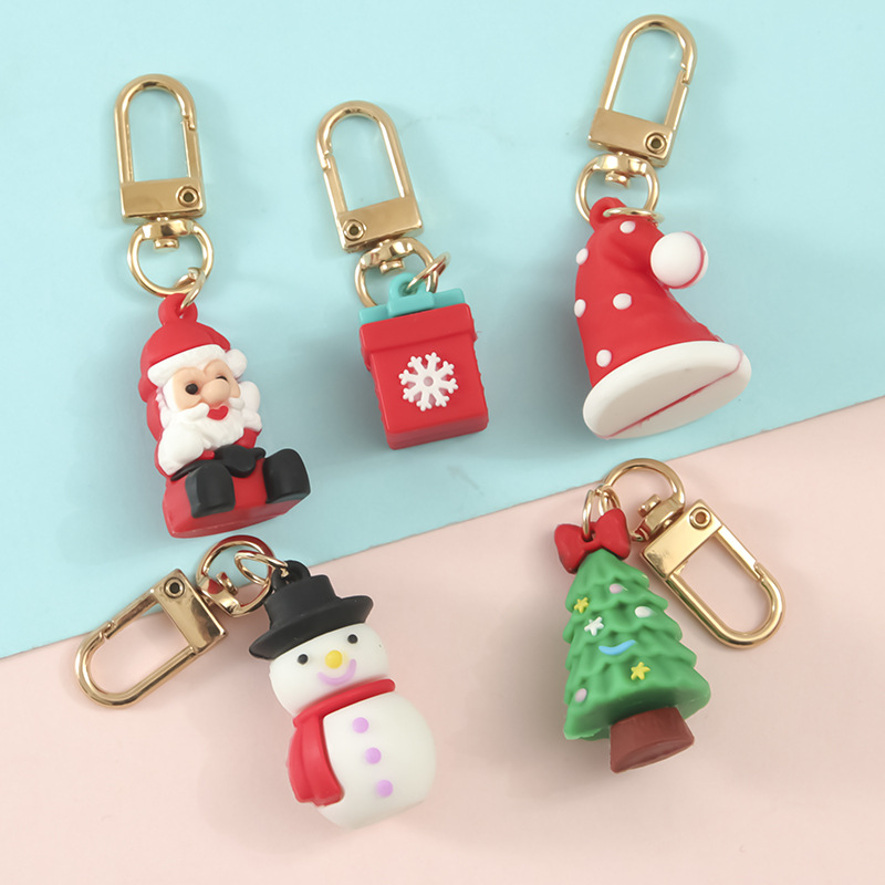 Christmas Pendant Keychain Men Santa Claus Christmas Tree - Temu