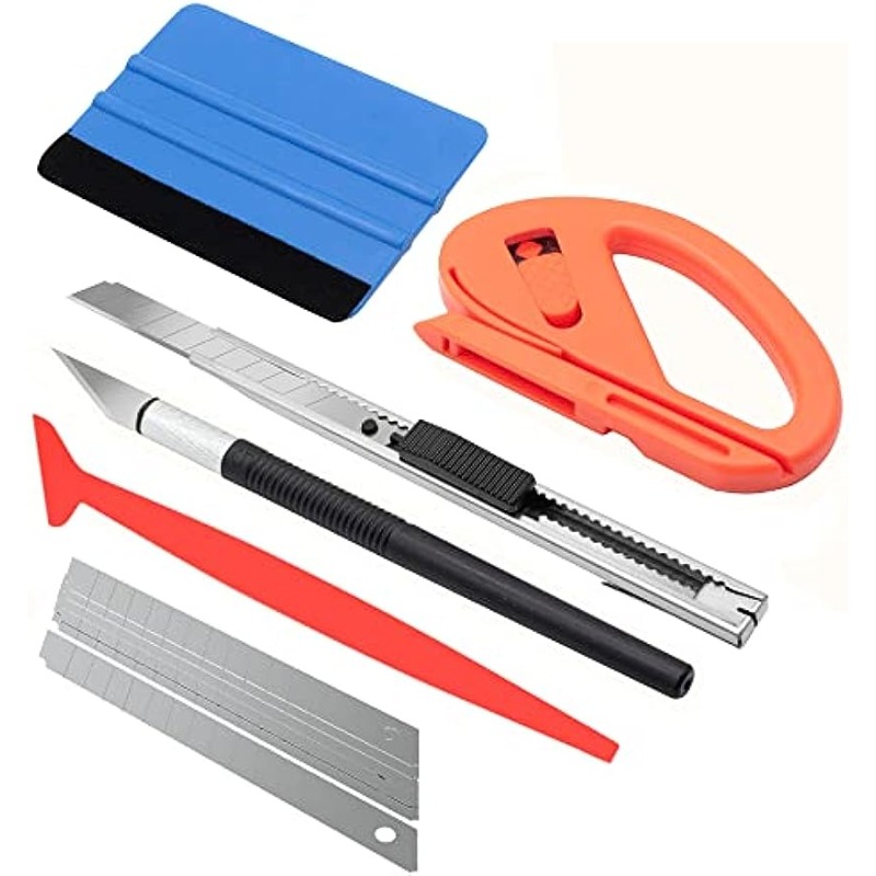EHDIS Vinyl Film Tinting Tools Kit Window Decal Paper Knife Cutter Carbon  Fiber Foil Magnet Stick Squeegee Car Wrapping Scraper