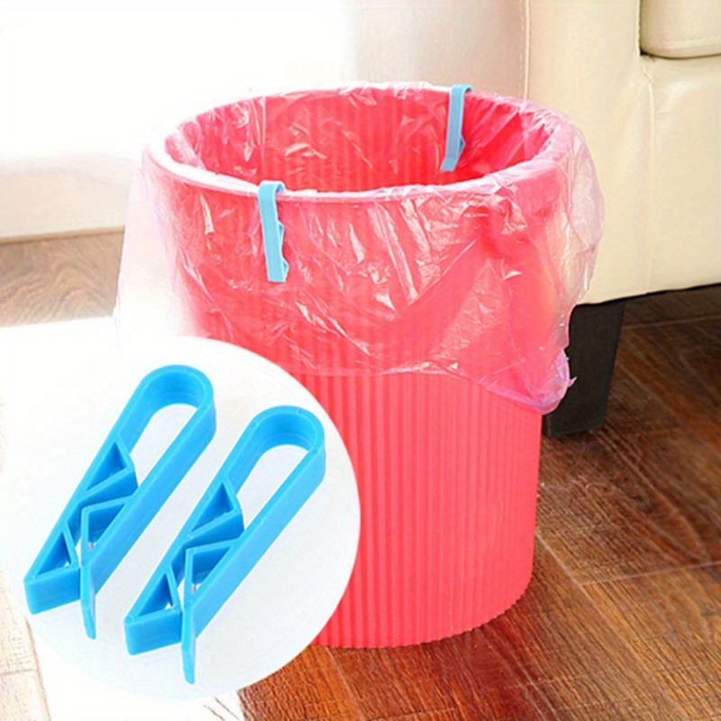 50pcs kitchen clips for bags Plastic Waste Can Bag Clips Garbage Bag Clamp  q