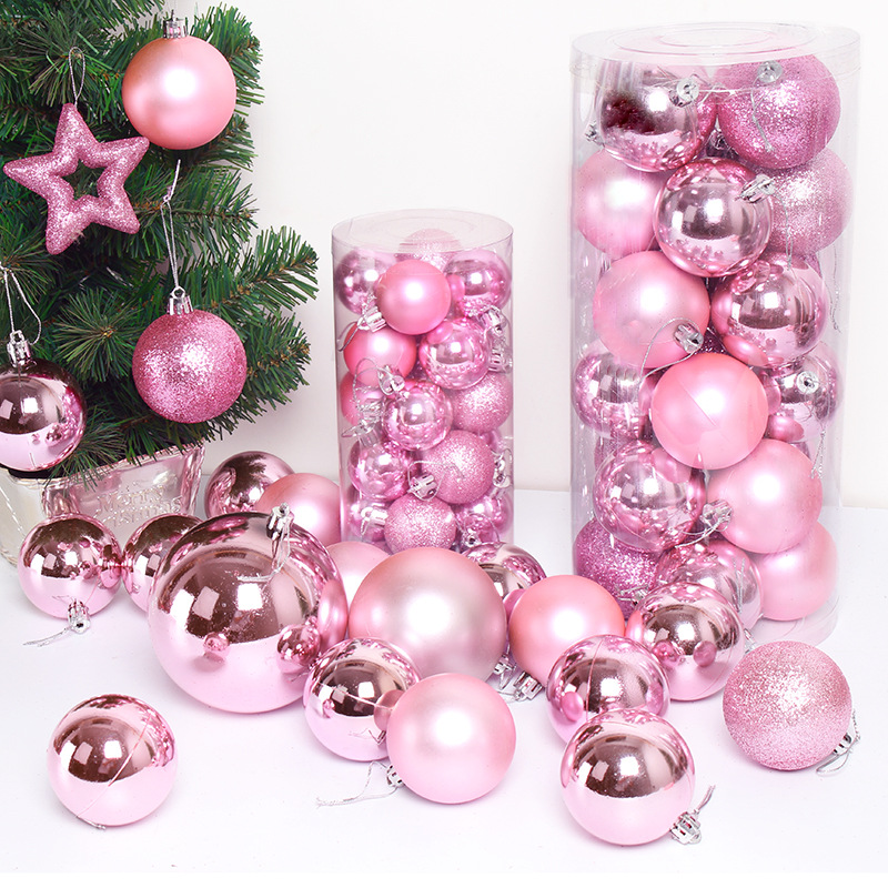 

24pcs Glitter Christmas Baubles Ornament Ball Home Party Xmas Tree Decor, Pendant Decor Ornament, Scene Decor, Room Decor, Home Decor, Window Decor Pendant, Holiday Party Decor (with Rope)