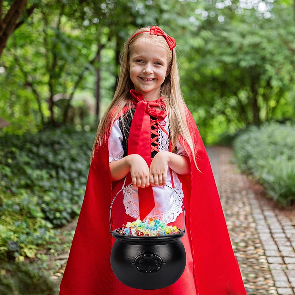Joyin Large Halloween Black Cauldron 75, Halloween Candy Cauldron, Candy Kettle, Pot and Bucket, Black Witch Cauldron Candy Holder, Halloween St