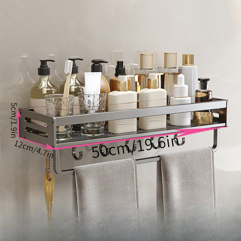 Toilet Shelf Bathroom Cosmetic Storage Rack Towel - Temu