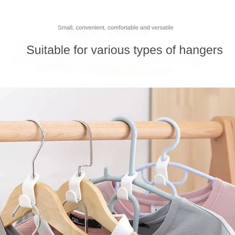 30Pcs Stackable Hanger Connector Hook Hanging Clothes Home Organize Saving  Space