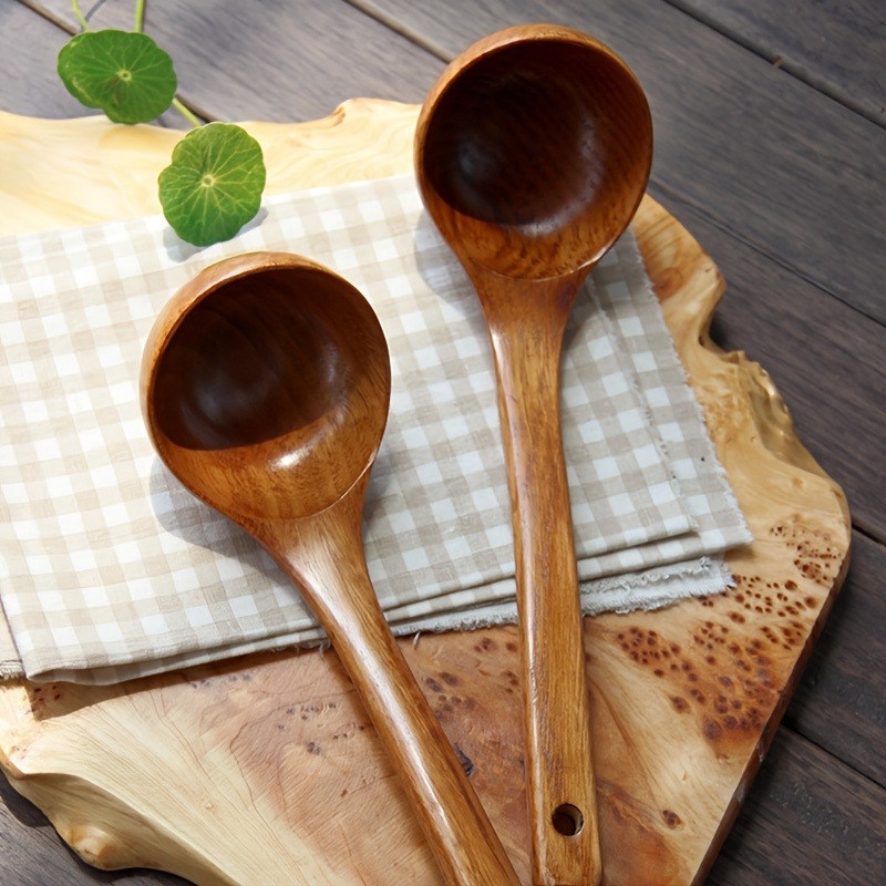 Heat resistant Wooden Soup Spoon For Cooking And Serving - Temu