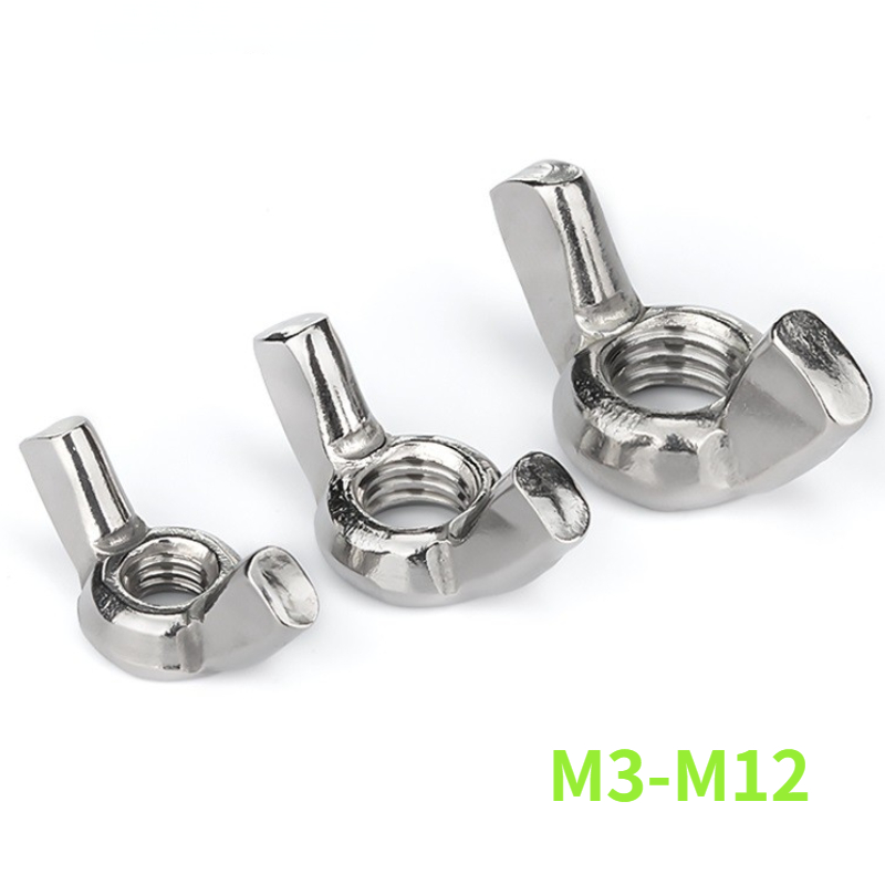 

304 Stainless Steel Butterfly Wing Nuts M3 M4 M5 M6 M8 M10 M12 Wing Nuts Hand Tighten Nut Din315