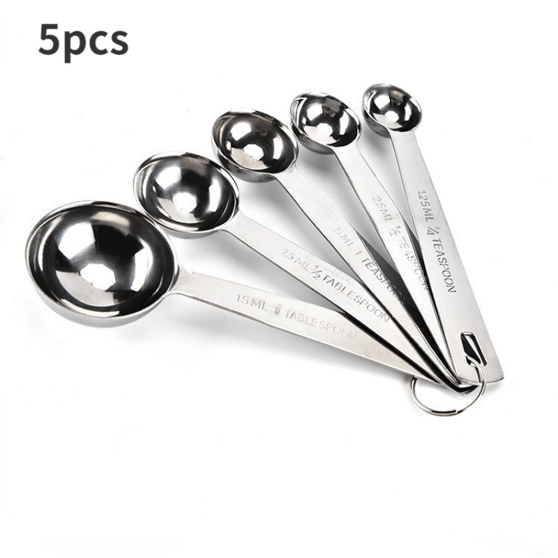 5pcs/Set Small Measuring Spoon Stainless Steel Coffee Measuring