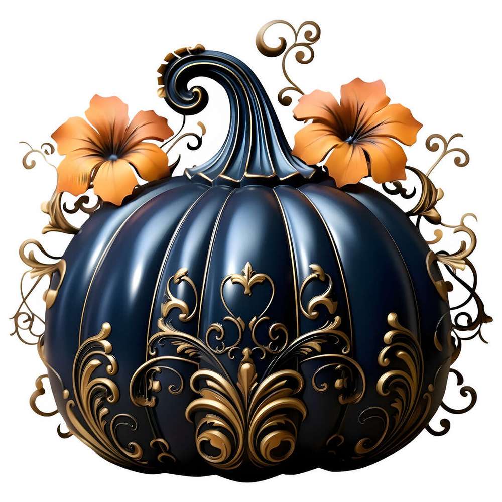 Artistic Pumpkin Decorated With Flowers Stickers For Men - Temu