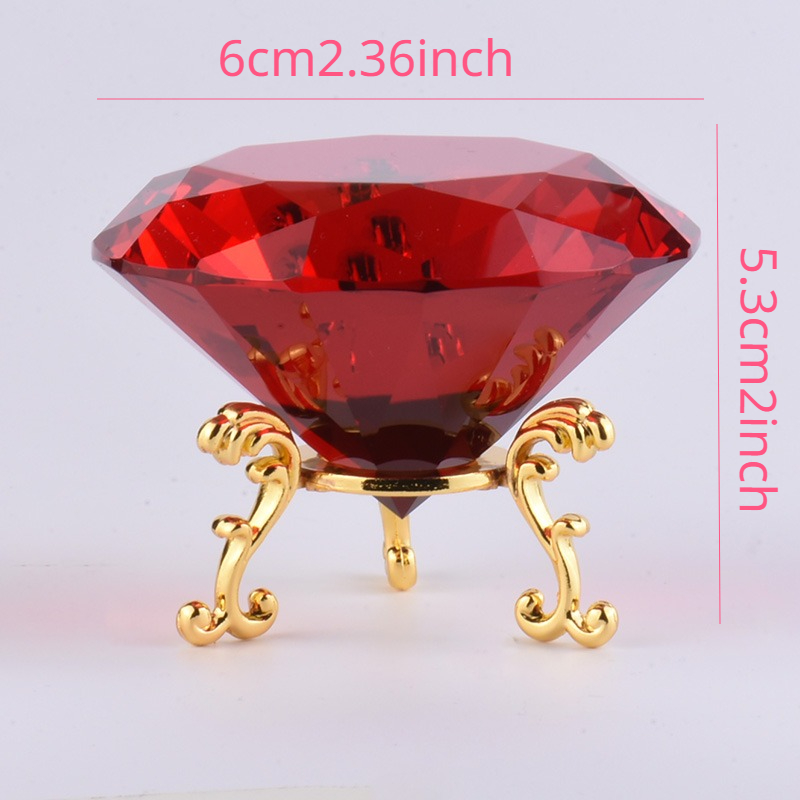 1pc Rubinroter Kristall Diamant Germany Miniaturen Temu Edelstein - Figuren