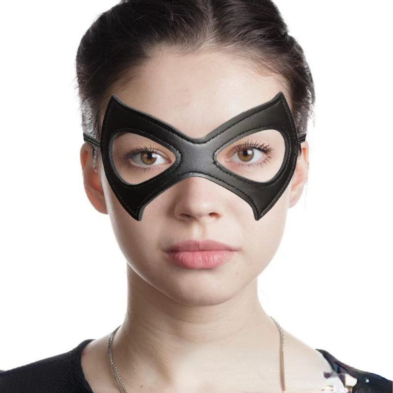 Sexy Leather Party Mask Cosplay Cat Girl Costume Masquerade Props