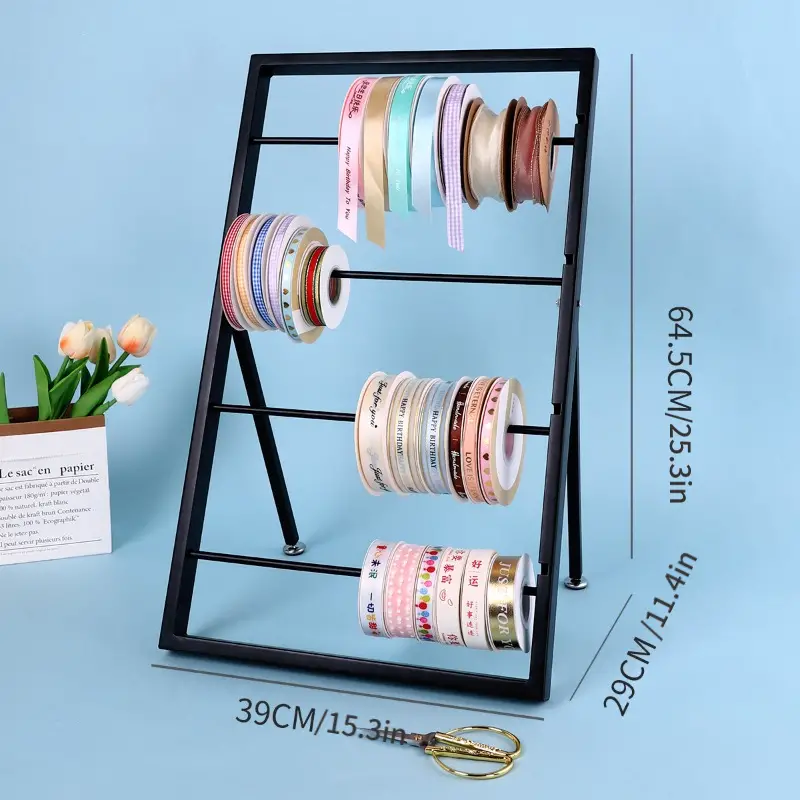 Storage Sna Display Rack Acrylic/iron/wooden Material Ribbon - Temu
