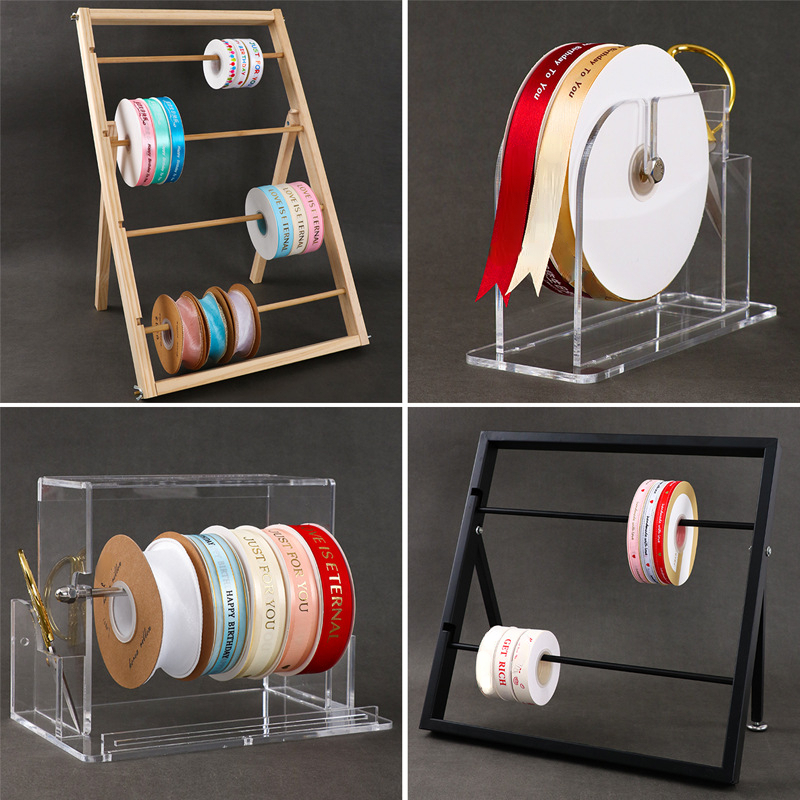 Ribbon Holder, WALL Mountable Ribbon Rack, Craft Storage