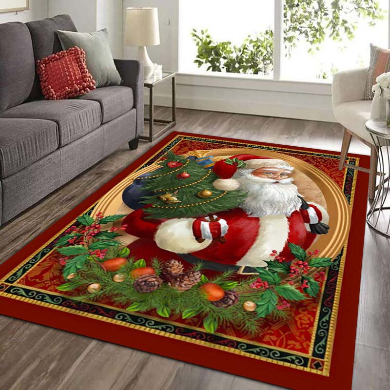 Christmas Rugs 3x4 Rug Tiger Entryway Area Rug, Xmas Door Mat Washable  Non-Slip Soft Low Pile Small Carpet, Holiday Decor Rug for Bedroom Living  Room