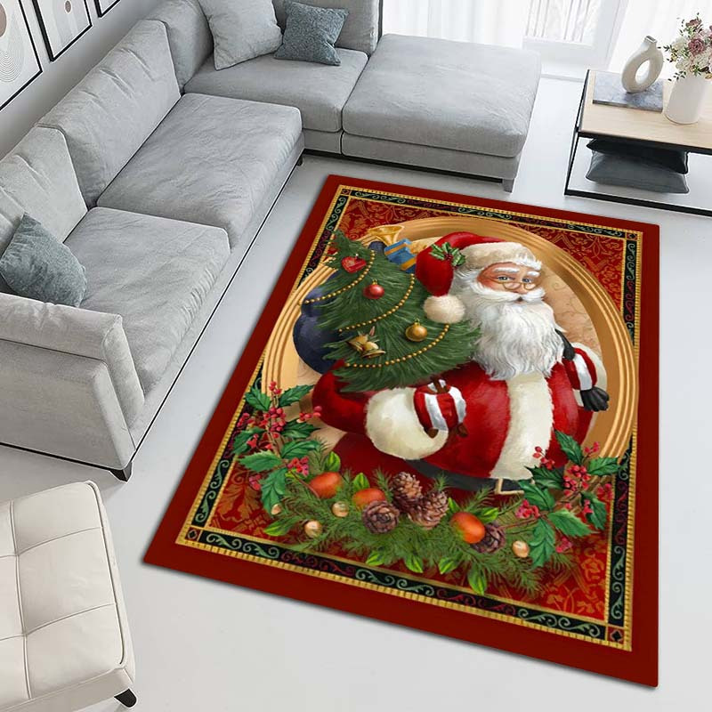 Shiny Candle Christmas Decoration Floor Carpet For Home Non Slip, Washable  Rug For Living Room, Bedroom, Kids Play Floor R231004 From Mengqiqi09,  $16.33