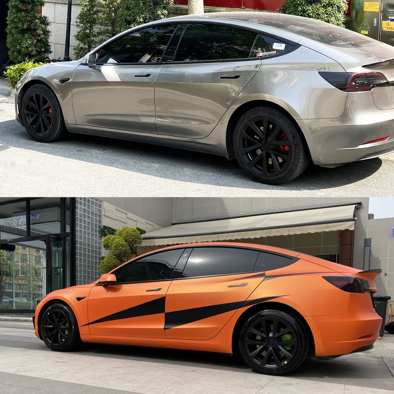 4 Pièces Pour Tesla Modèle 3 Enjoliveurs 18 Pouces Noir Mat Base Sur Modèle  S Style À Carreaux Enjoliveur De Roue Adapté 2017-2023 (Style Arachnid)
