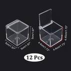 transparent square plastic gift boxes flip cover jewelry