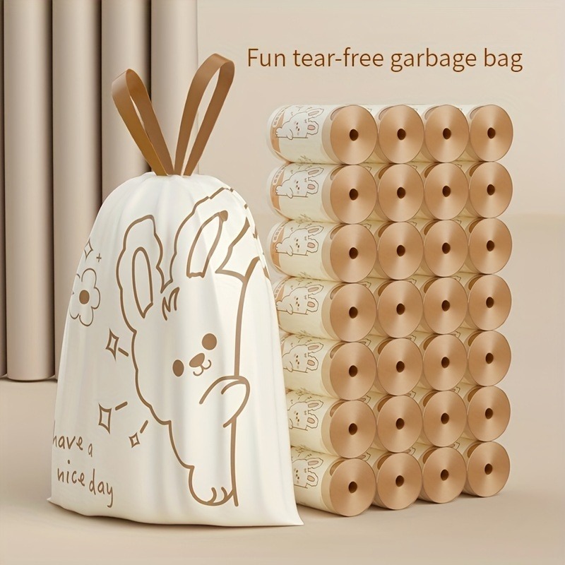 4gal Cartoon Bunny Trash Bags, Hefty Small Bathroom Bedroom Garbage Bags,  Cute Kawaii Rabbit Home Cleaning Tools, - Temu