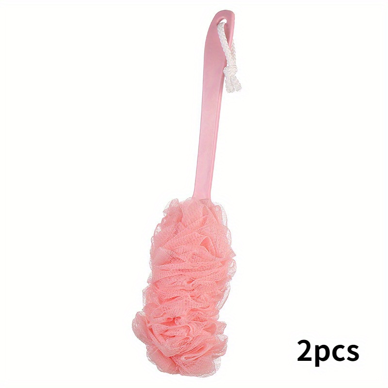 Bathroom Bath Brushes Long Handle Hanging Soft Mesh Back Body