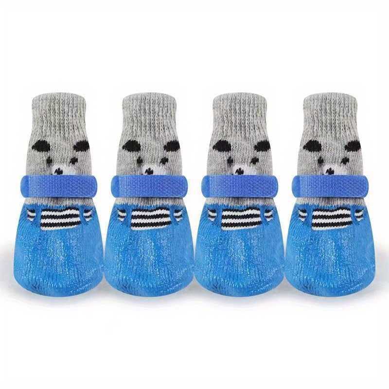 4pcs Non Slip Waterproof Pet Socks Dogs Cats Perfect Outdoor