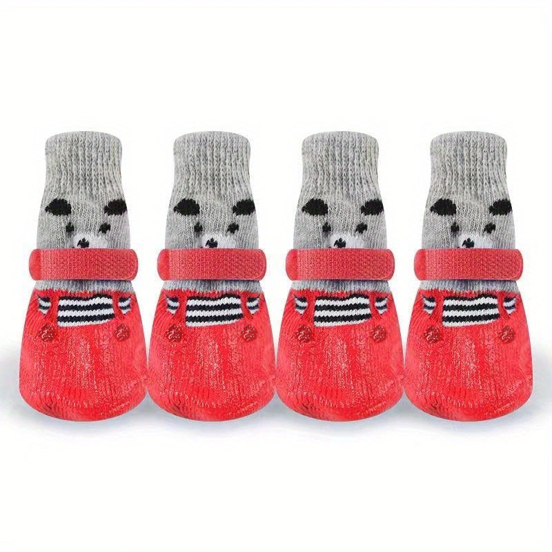 4pcs Non Slip Waterproof Pet Socks Dogs Cats Perfect Outdoor