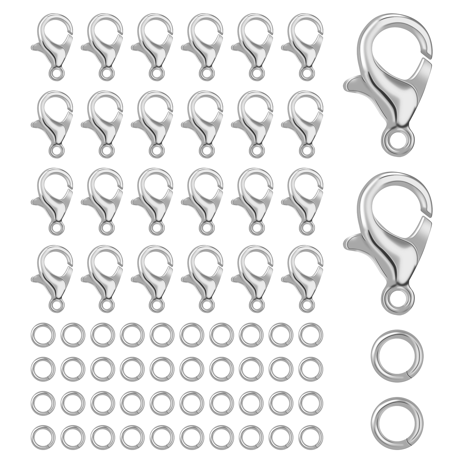 1000PCS Open Jump Rings with 40PCS 12mm Lobster Clasps for Jewelry Making  (Gold) - Beading & Jewelry Making Kits, Facebook Marketplace