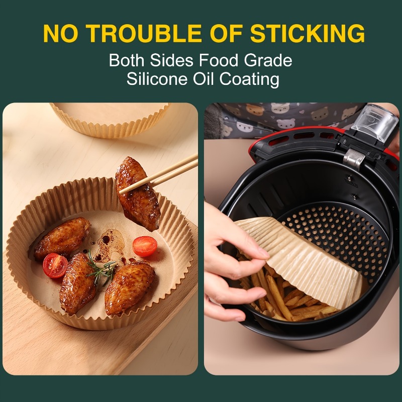Air Fryer Disposable Paper Liner Square Baked Silicone Oil - Temu