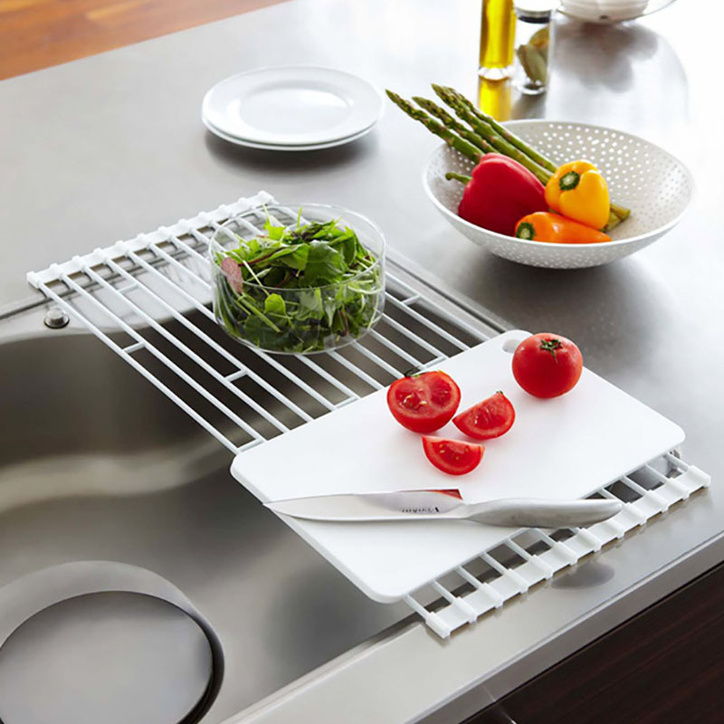 Kitchen Sink Drain Basket With Hanging Rod Tableware Drain - Temu