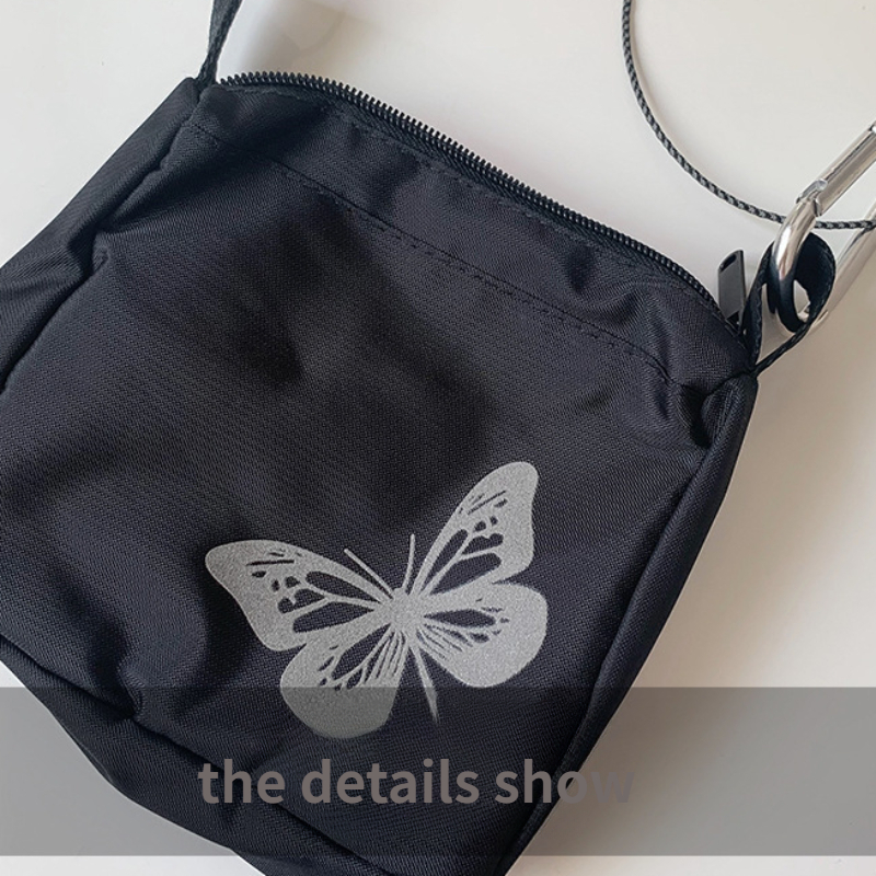 Black Y2K Butterfly Shoulder Bag