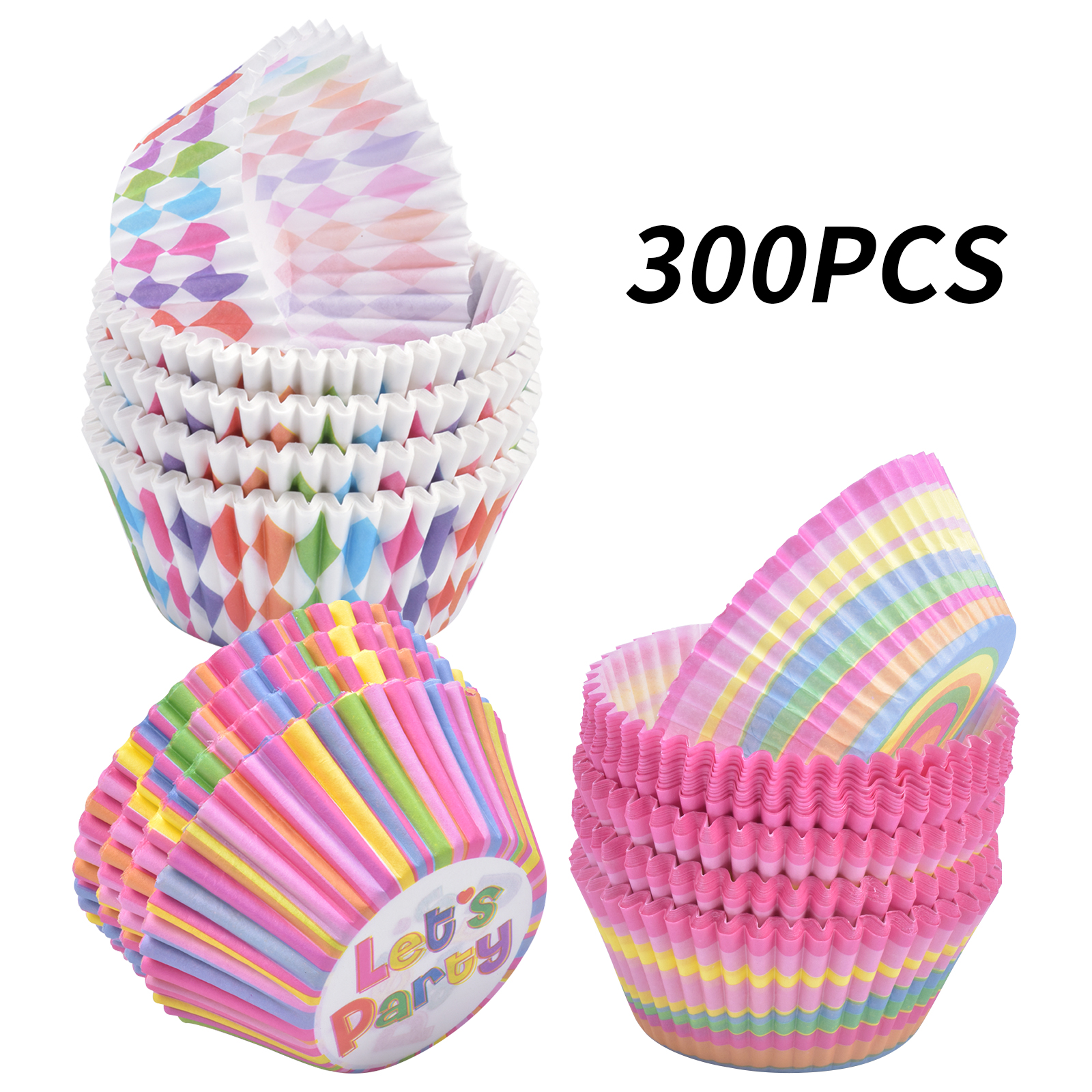 Rainbow Cupcake Liners Standard Size Cupcake Baking Cups - Temu