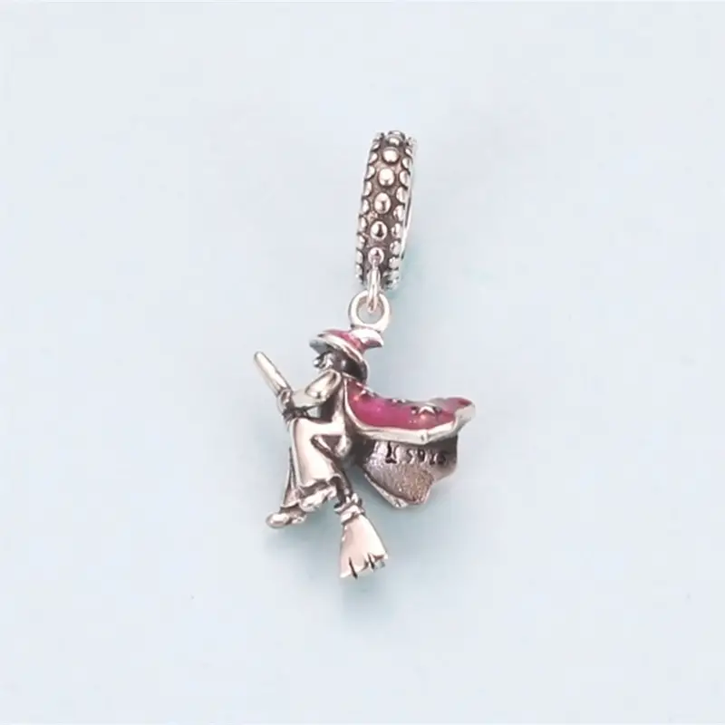 Miseff Genuine 925 Sterling Silver Magic Witch Pendant Beads - Temu