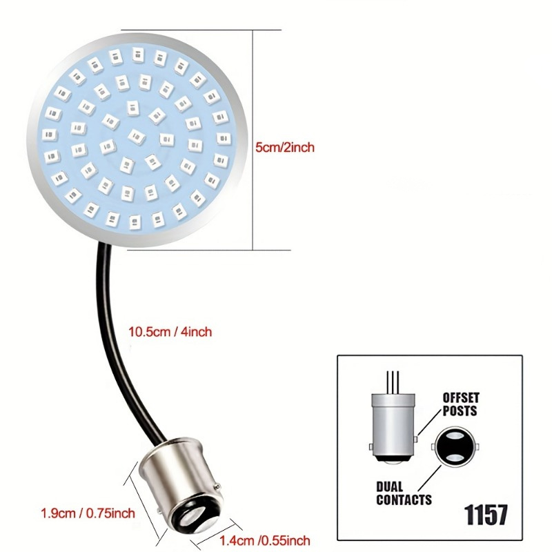 Clignotants LED De Moto, Lampe De Clignotant De Moto 1157 Support