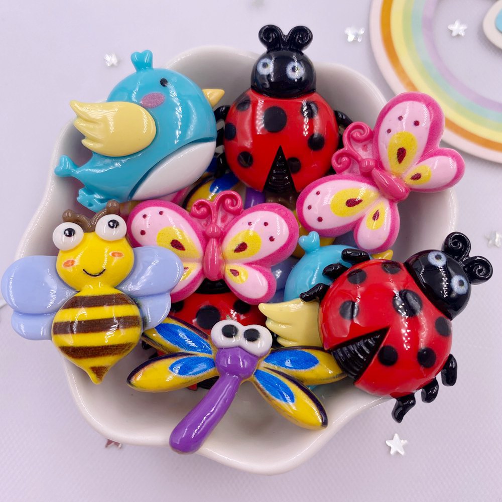 Diy Bow Decor Accessories Crafts resin Colorful Mini Cartoon - Temu