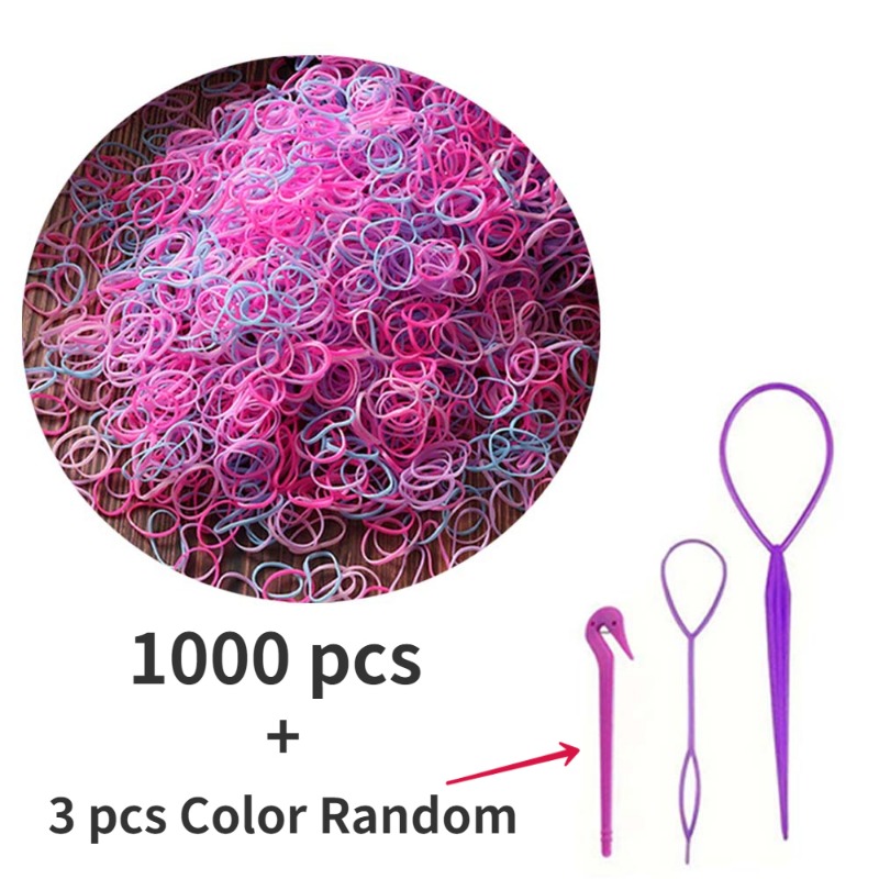 Temu 2500 Pcs Mini Rubber Bands with Tools, 1 Pcs Rubber Band Cutter Remover, 2 Pcs Topsy Tail Hair Tools, Tiny Hair Elastics for Hair Braids, Soft