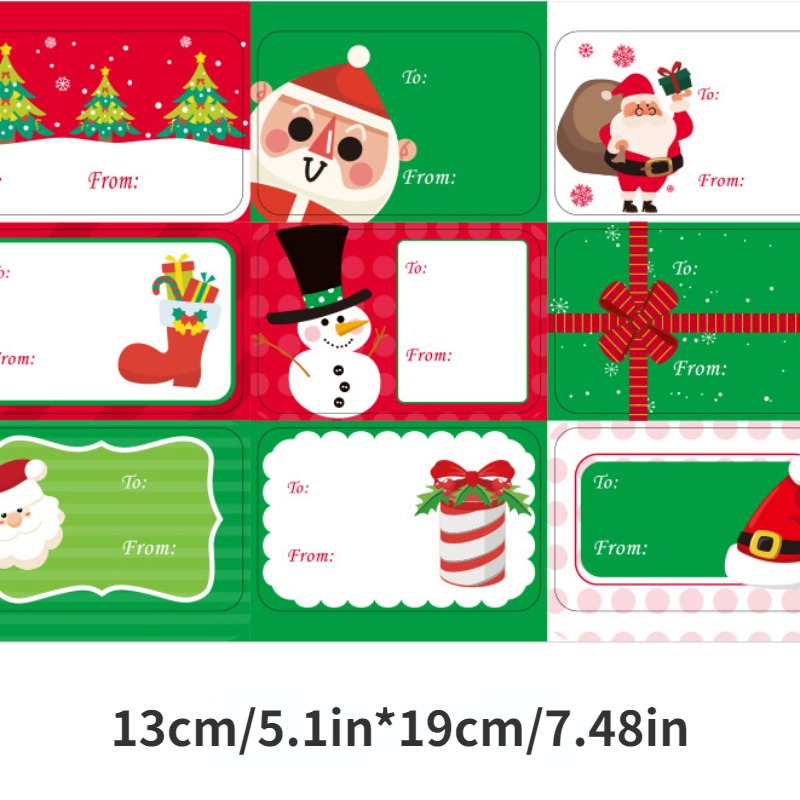 Name Tags Christmas Stickers Seals Labels In Sheets Large - Temu