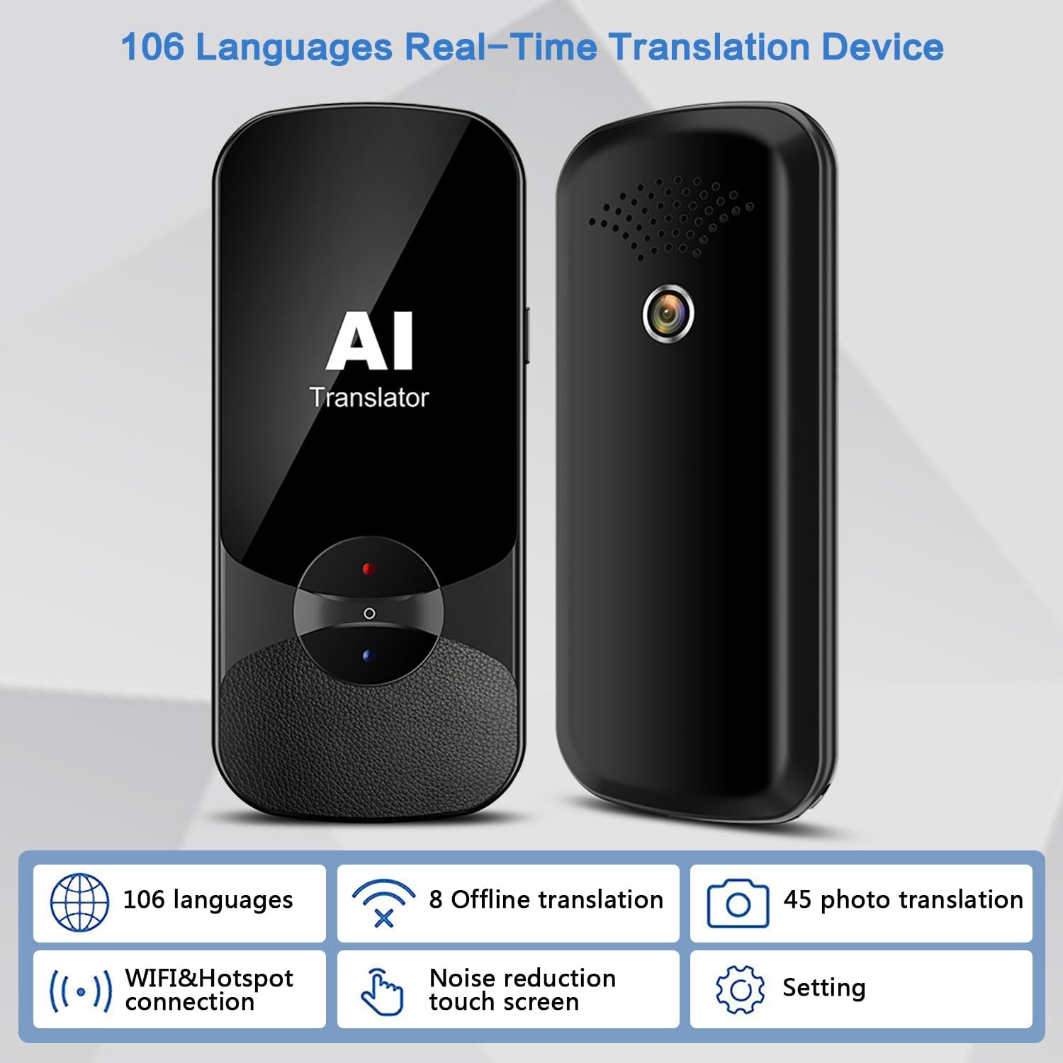 Traductor de Voz Inteligente Portátil T8 de 40 Idiomas en Tiempo Real