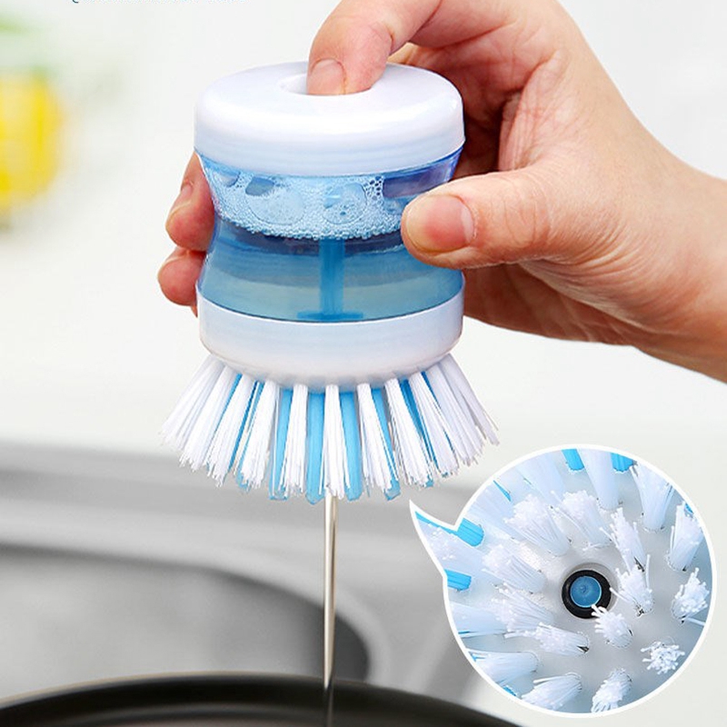 Dish Brush with Soap Dispenser, Kitchen Dish Scrubber Brush with Handle,Dishwashing  Cleaning Scrubbers for Dishes/Pans/Pots, Black, 1P - Yahoo Shopping