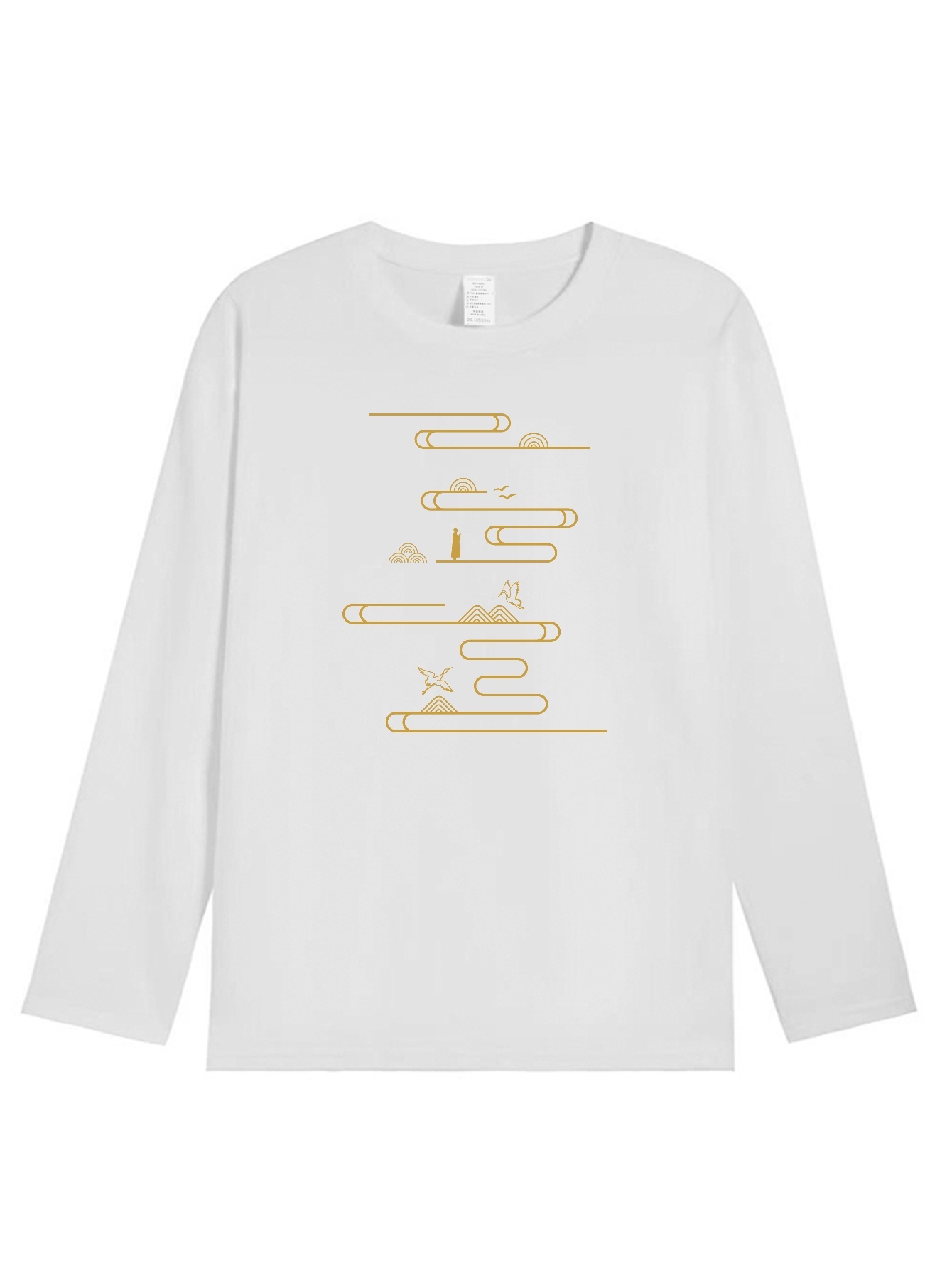 Crane Cloud & Various Print, Men's Trendy T-shirt, Casual Slightly