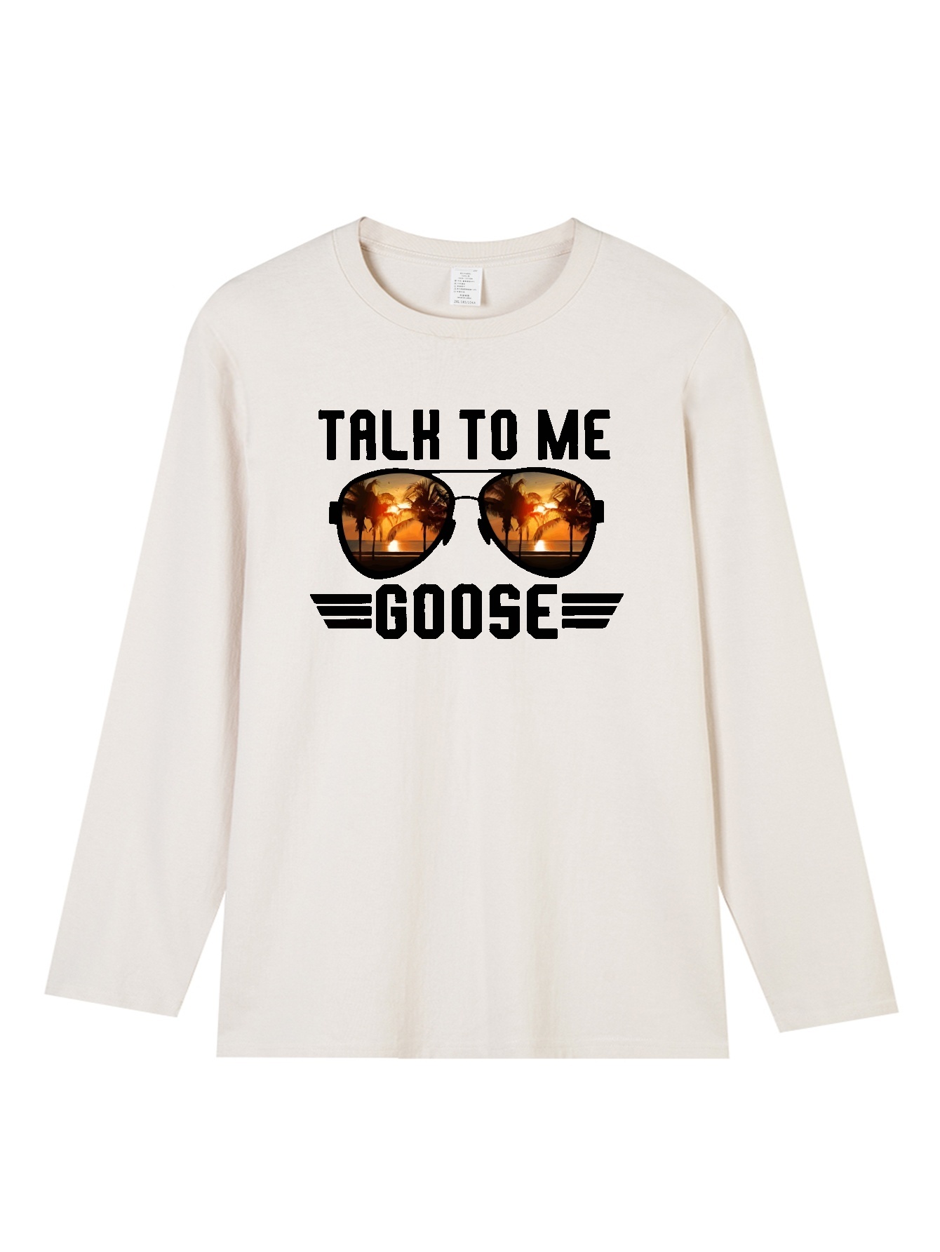 Talk To Me Goose & Sunglasses Print Graphic T-shirt, Casual Every Day Top,  Women's Clothing - Temu