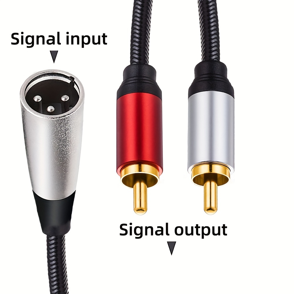 Unbalanced Dual RCA Male to XLR Male Stereo Audio Cable – J&D Tech