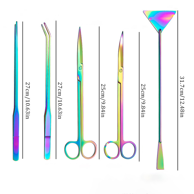 水槽＋水草ツールセット 美品 すぐ使用可能 水槽メンテナンス用の水槽スケーピングツール 水槽用はさみ ピンセット