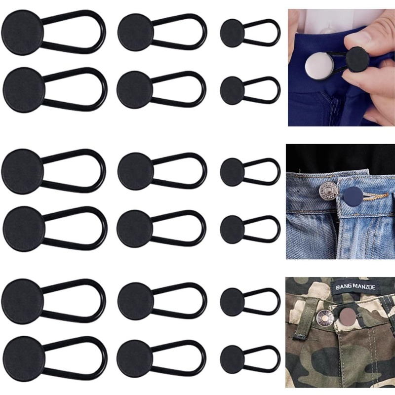  5 Pack Hook and Loop Pants Extenders and and 5 Pack Elastic  Waist Extenders Set Waistband Expanders for Men and Women Jeans Pants  Button Extenders : Arts, Crafts & Sewing