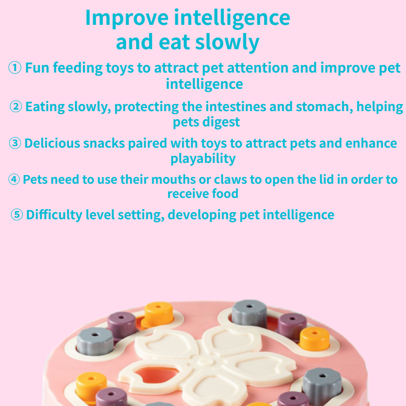 Interactive Treat Toy for Dogs & Cats - Mental Enrichment Slow Feeder