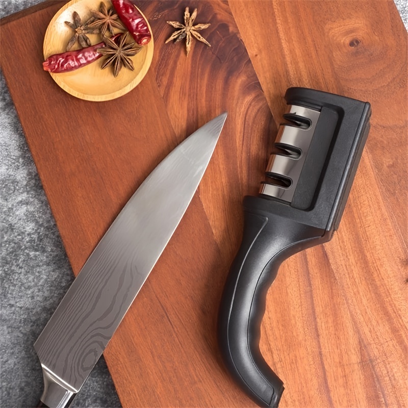 Knife Sharpener Kitchen Knives Blade Sharpening System 3 Stage Handheld  Tool