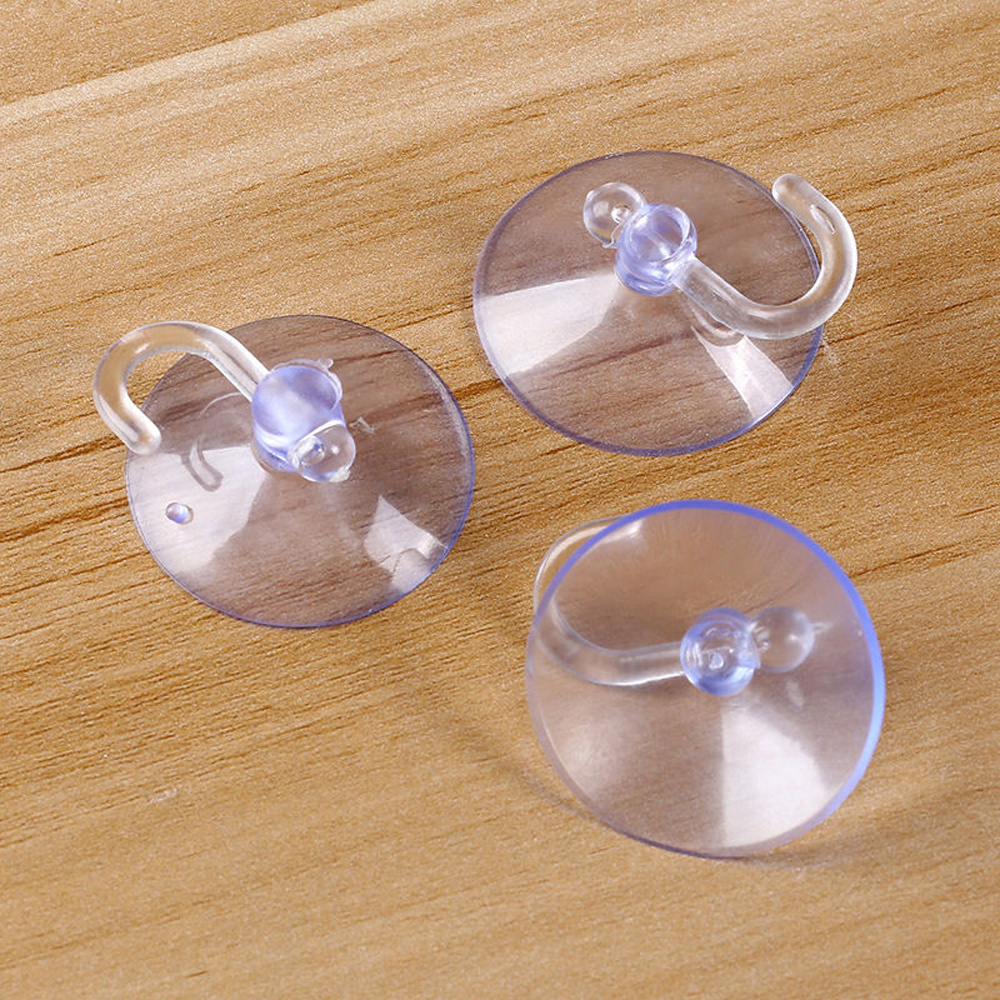 10 Pcs Ventouses Double Face Ventouse en Plastique PVC Transparent