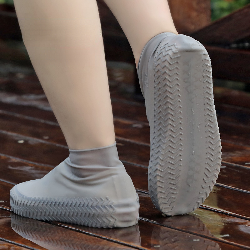 1 paire de couvre chaussure imperméable en silicone et